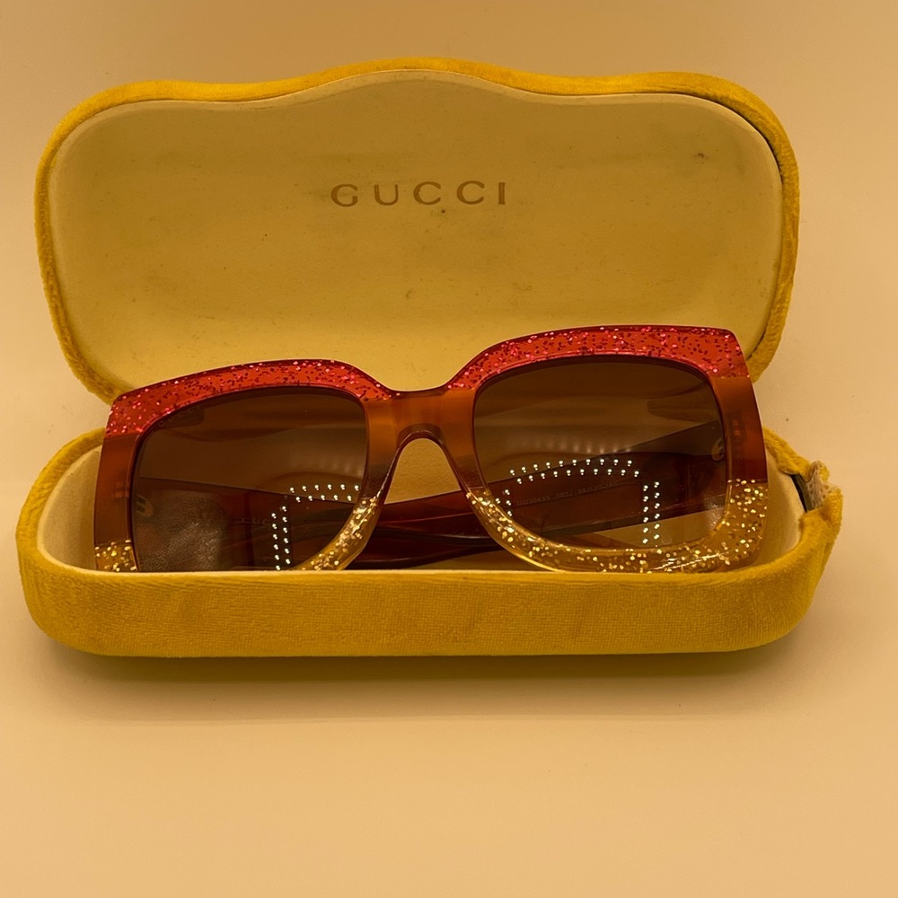 GUCCI frame GG0083S Glitter Pink Multi Sunglasses